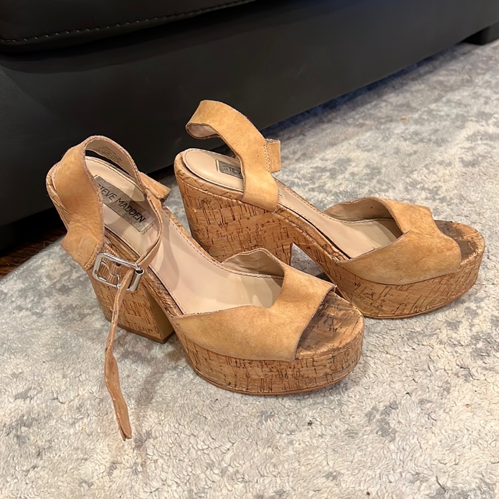 Steve Madden cork wedges